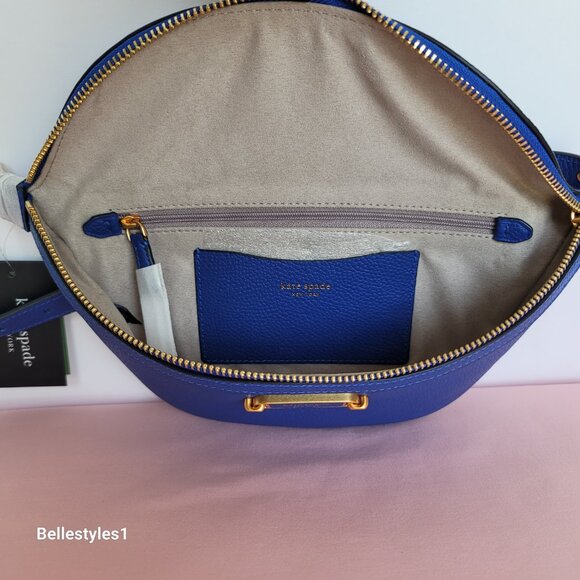 KATE SPADE Belt Bag Gramercy Medium Pebbled Leather – Blueberry color🎈⭐ - Picture 14 of 16